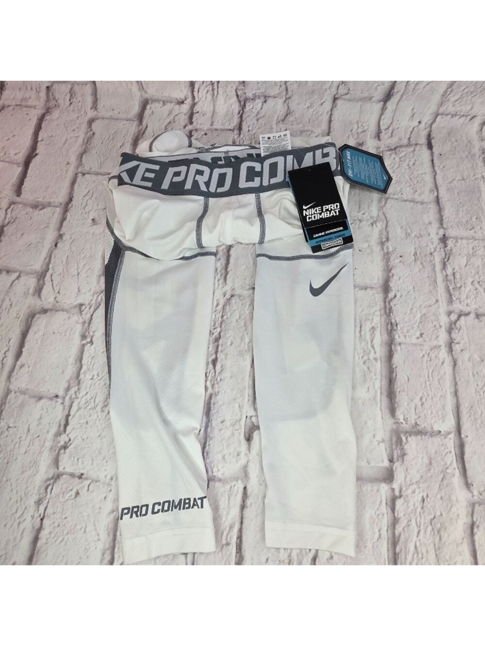 Nike Pro Combat Leggings Mens Sz S White Hypercool Compression Tights New